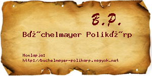 Büchelmayer Polikárp névjegykártya